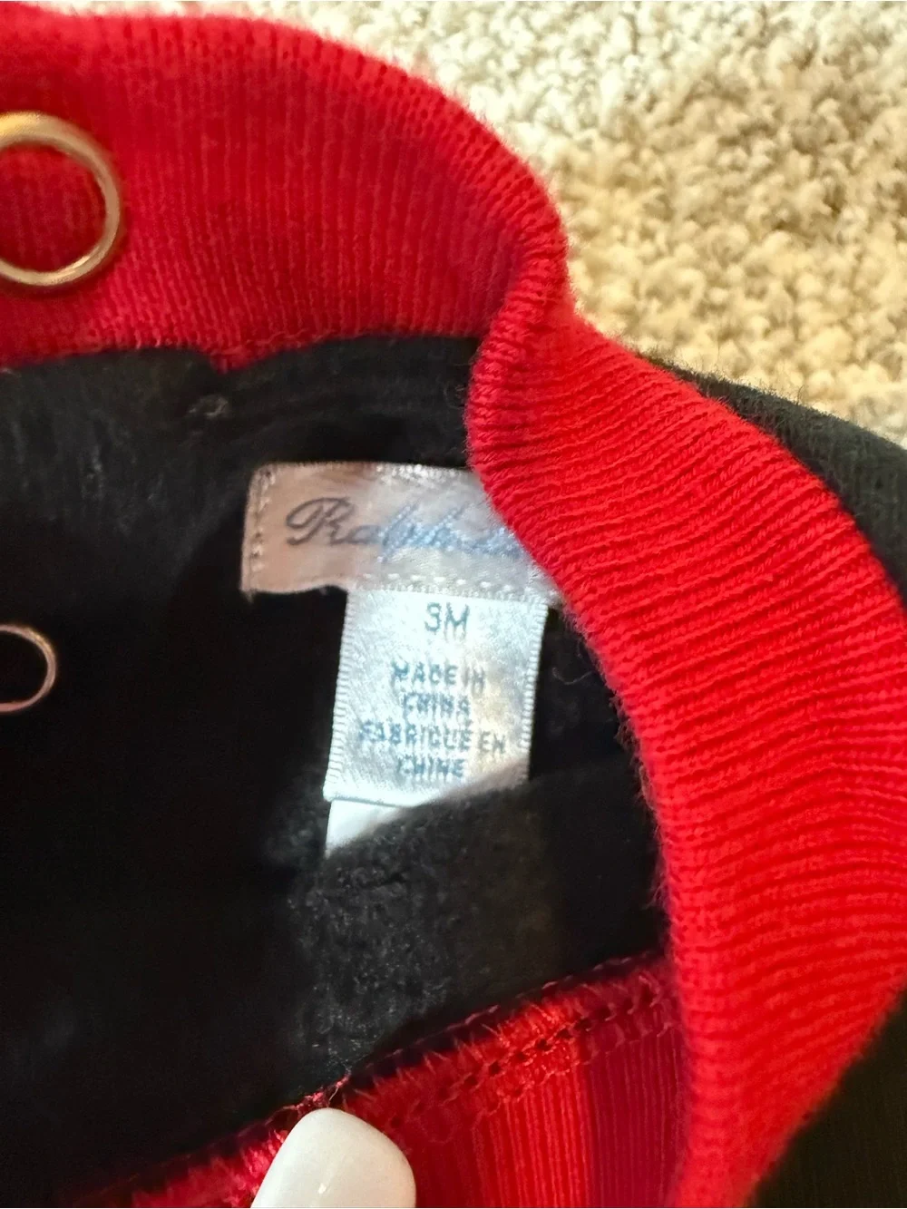 Ralph Lauren Black One-Piece with Red Polo Script